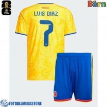 Fotballdrakt Barn Colombia Luis Diaz #7 Hjemmedraktsett VM 2026 Kortermet (+ Korte bukser)